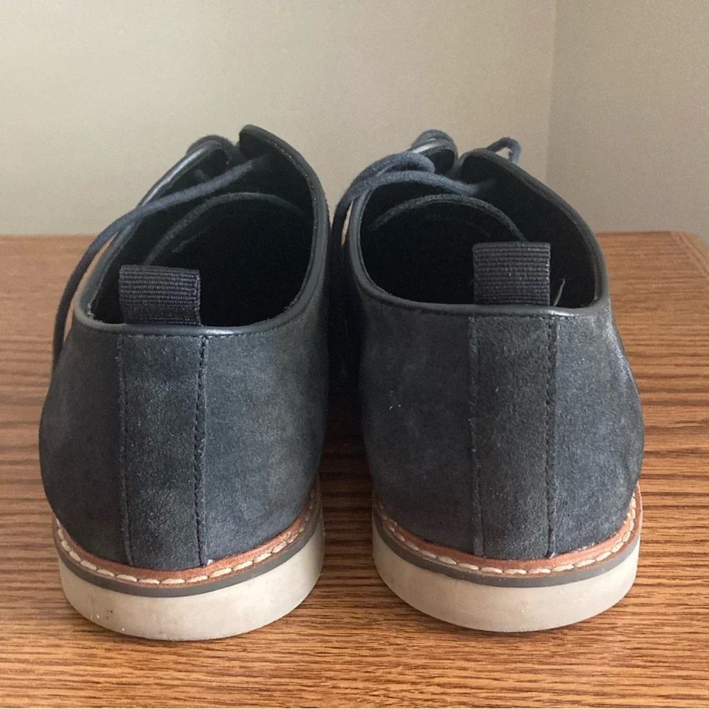 BP Stefan Plain Toe Derby Leather Grey Carbon Ortholite Eco Recycled Insole M 10